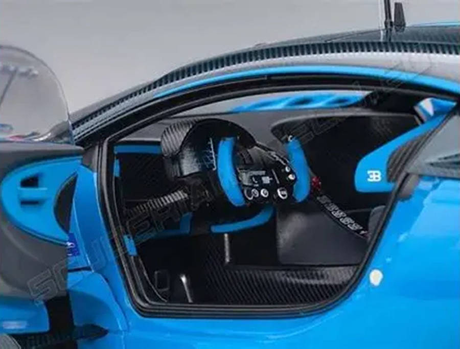 Bugatti Vision Gran Turismo Bugatti Light Blue/Carbon  1/18 Scale Auto Art AA70986