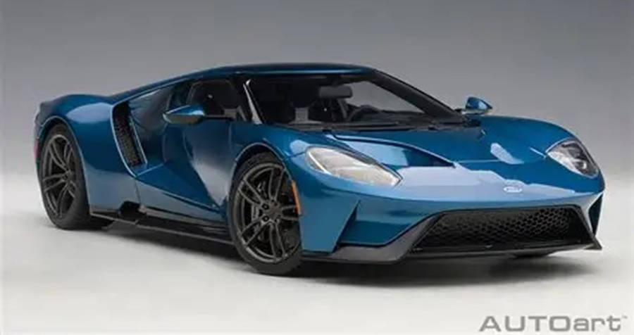 Ford Gt Liquid Blue 2017 1/18 Scale Auto Art AA72942