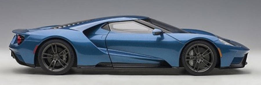 Ford Gt Liquid Blue 2017 1/18 Scale Auto Art AA72942