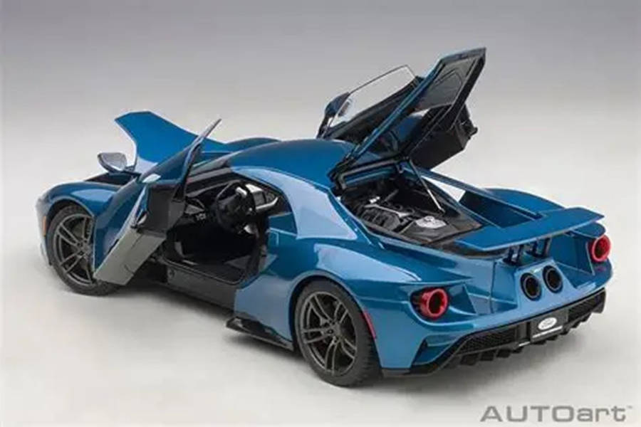 Ford Gt Liquid Blue 2017 1/18 Scale Auto Art AA72942
