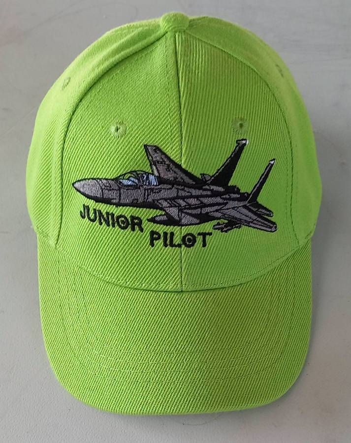 F-15 Eagle Junior Pilot Kiddies Cap Lime Green -  CAP9