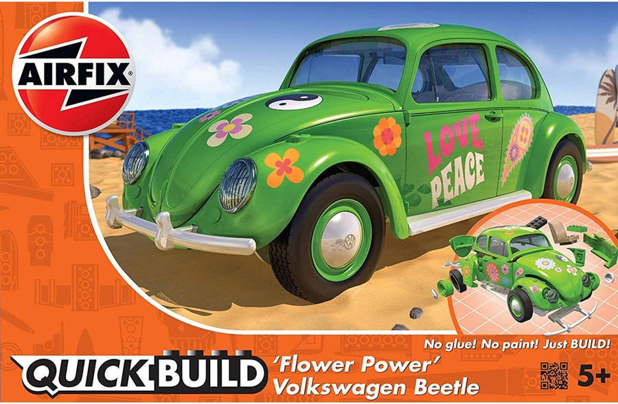 Quickbuild Flower-Power VW Beetle (Green) Airfix J6031