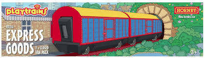 Express Goods 2 x Closed Van Pack 00 Gauge Hornby R9316