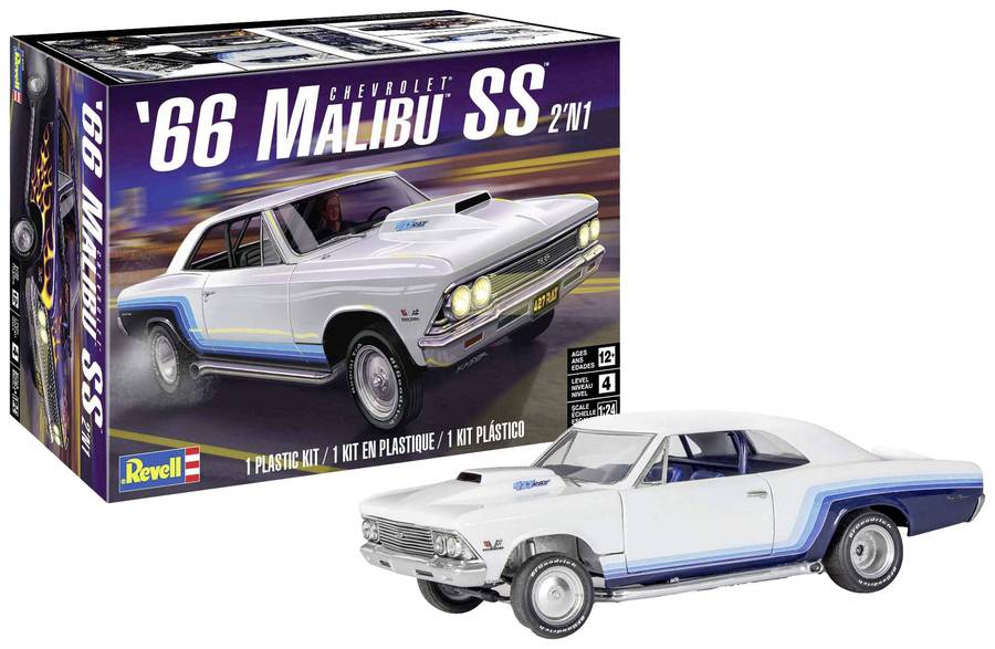 1966 Chevy® Malibu Ss 2n1 Disc 1/24 Revell 14520