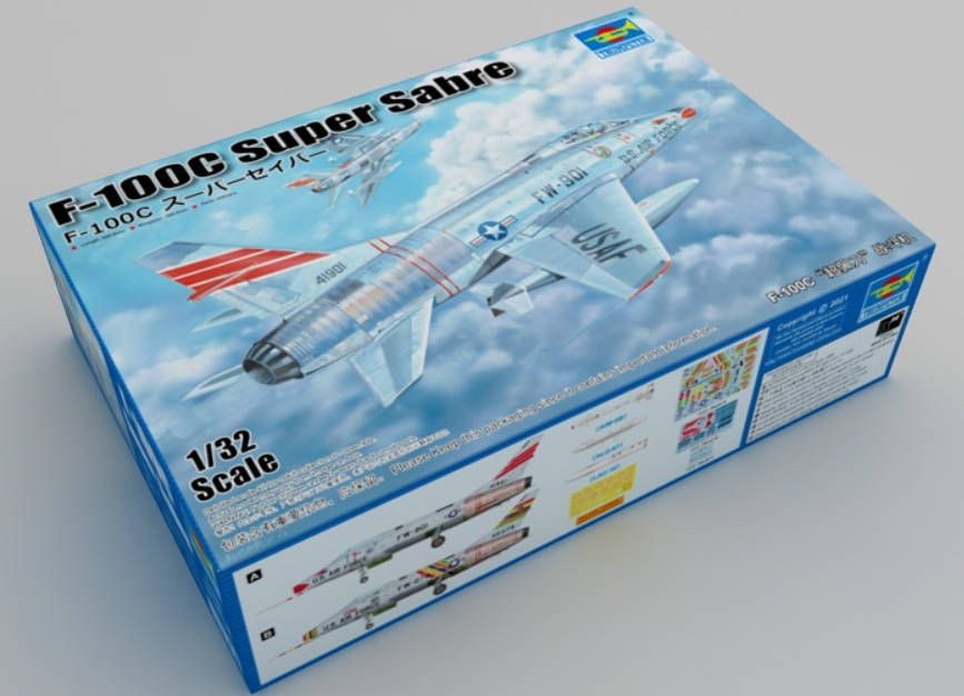 North American F-100C Super Sabre 1/32 Scale Trumpeter 03221