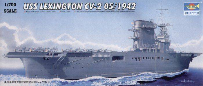 Aircraft Carrier USS Lexington CV-2 05/1942- 1/700 Scale Trumpeter 05716