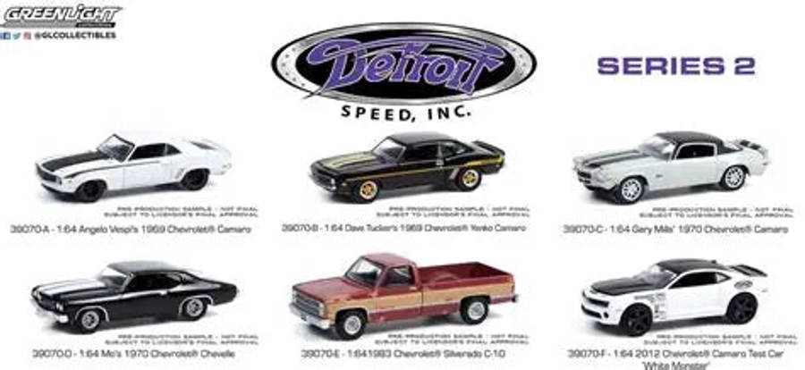 Detroit Speed Inc Series 2 set off 6 1/64 GreenLight GR39070