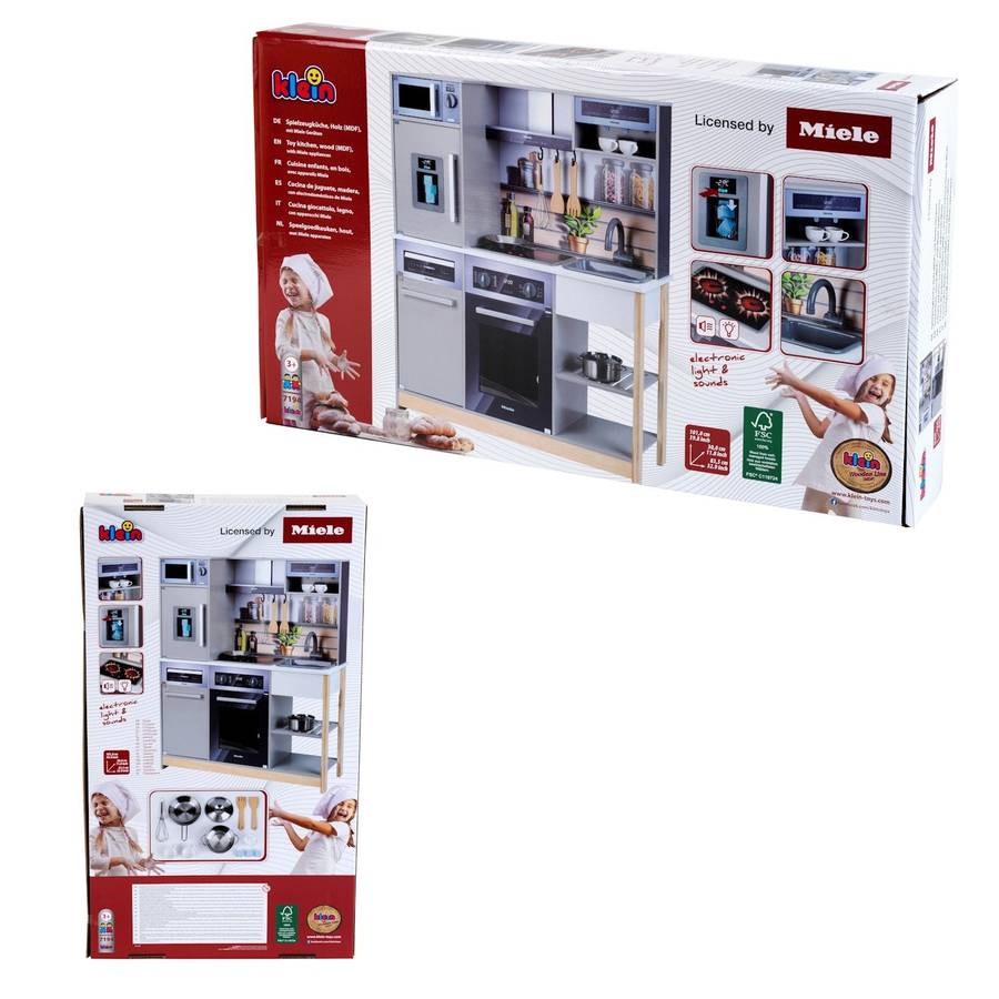 Miele - Kitchen Family, wood (MDF)  Grey Klein Toys 7194