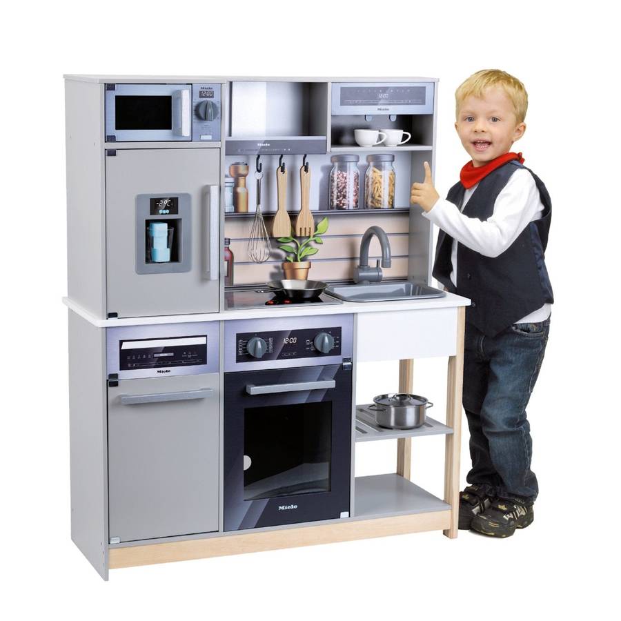 Miele - Kitchen Family, wood (MDF)  Grey Klein Toys 7194