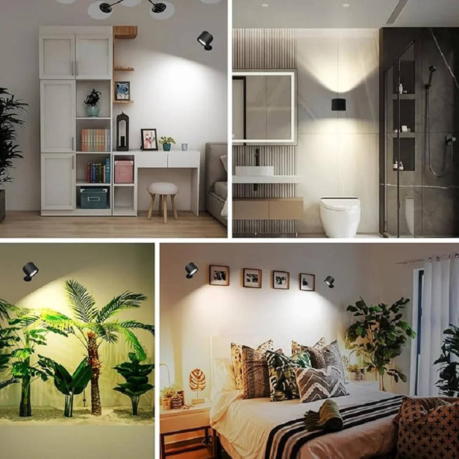 LED Wall Sconces Light Touch Control Double Head Wall Lamp 360 Rotatable 3Colors Wall Lights Wire...