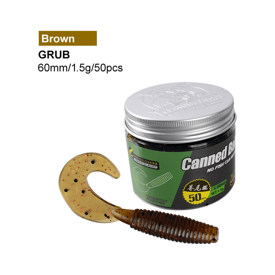 Soft Plastic Grub Fish Lures 60mm