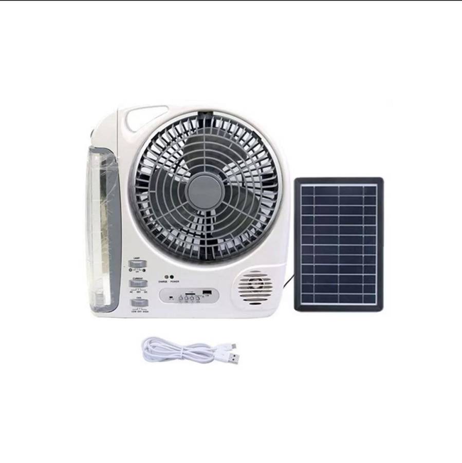 GD-8028 6 in 1 Rechargeable Solar Fan
