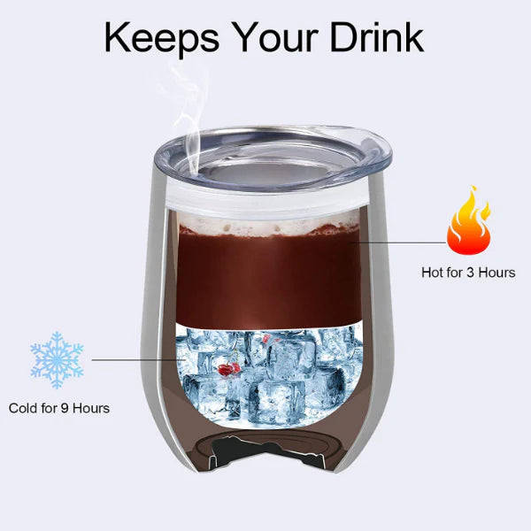 ZS - 350ml/12oz Stainless Steel Insulated Travel Mug With Lid - Black