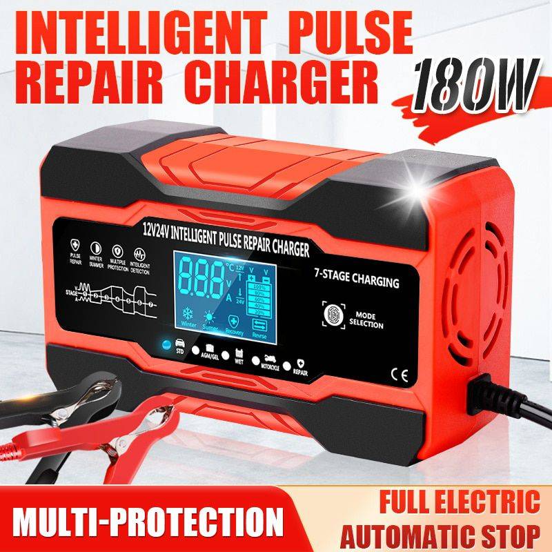 ZS - 12v Smart Pulse Repair Car Battery 7-Stage Charger