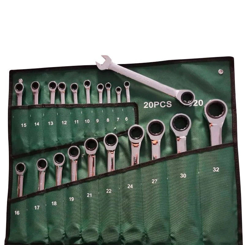 ZS - 20 Piece Chrome Vanadium Ratchet Spanner Set 6mm to 32mm