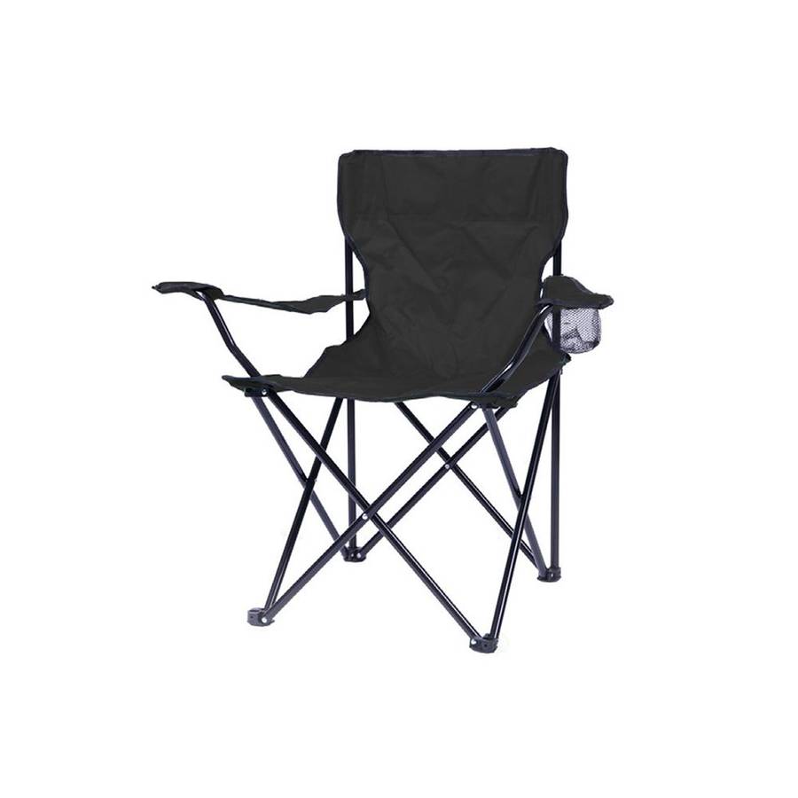 ZS - Foldable Outdoor Camping Chair with Carry Bag - Black