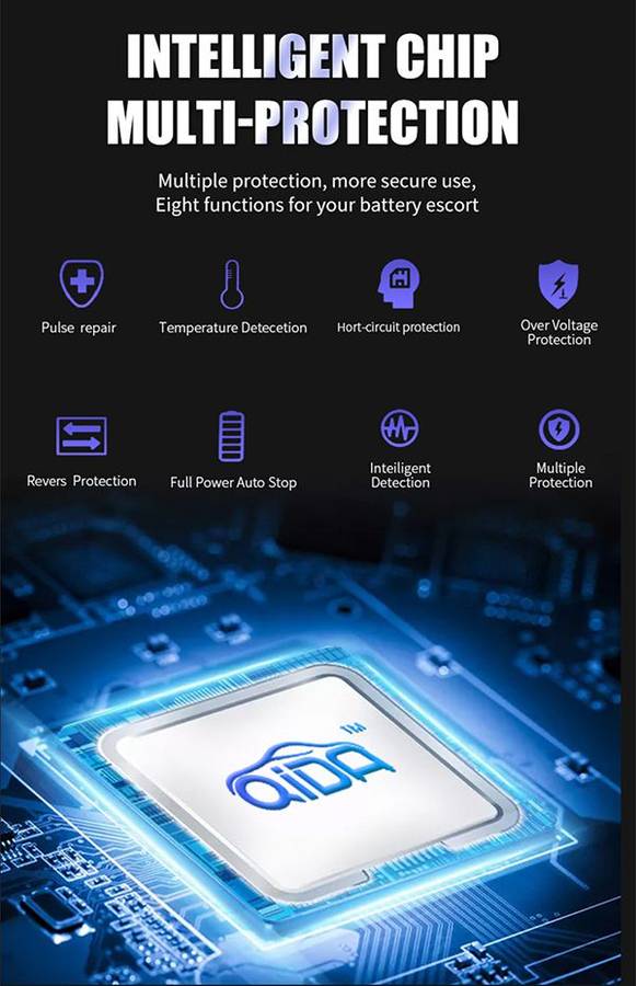 ZS - 12v Smart Pulse Repair Car Battery 7-Stage Charger