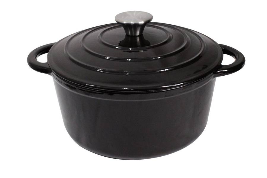 ZS - 7 Piece Cast Iron Pot Set - Red
