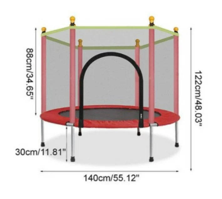 Kids Mini Trampoline with Enclosure Net