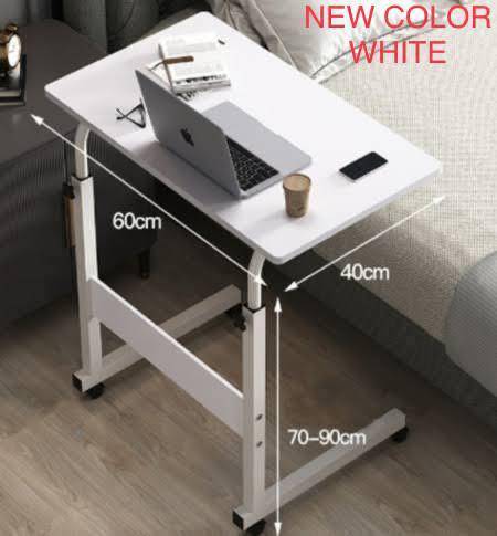 ZS - Portable Laptop Desk With Adjustable Stand & Wheels - Black