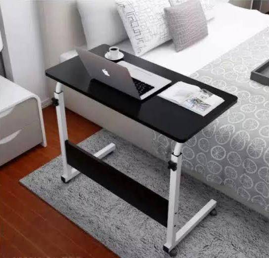 ZS - Portable Laptop Desk With Adjustable Stand & Wheels - Black