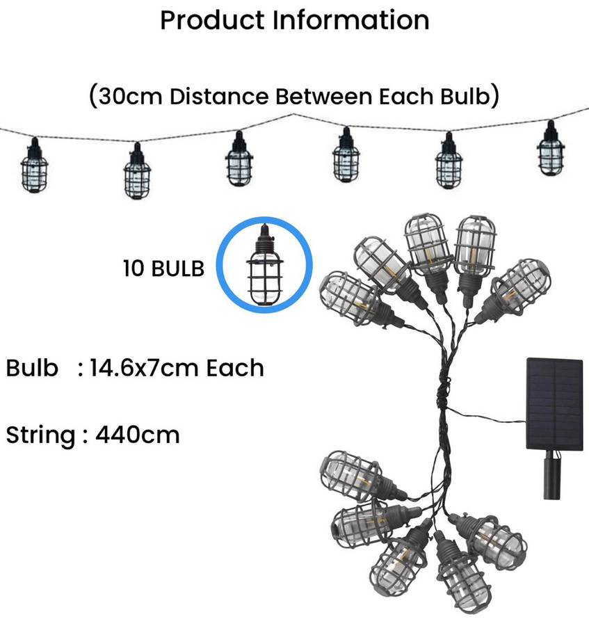 Solar Bulb String 10 Bulbs