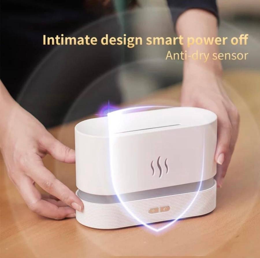 Flame Aroma Difusser Humidifier - White