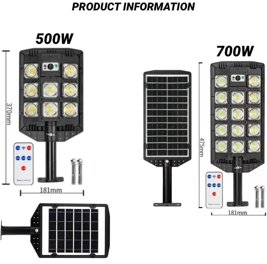 ZS - Solar Induction Flood Light Street Lamp - 500W