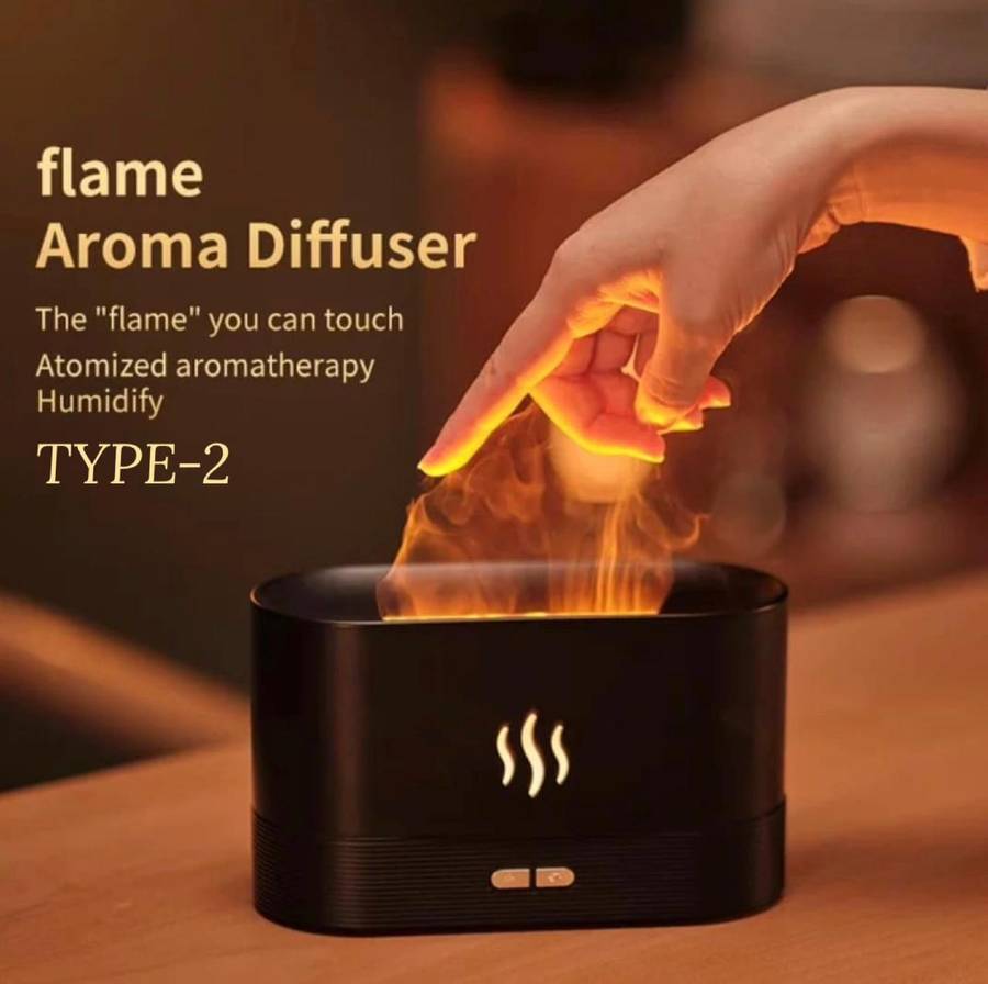 Flame Aroma Difusser Humidifier - White