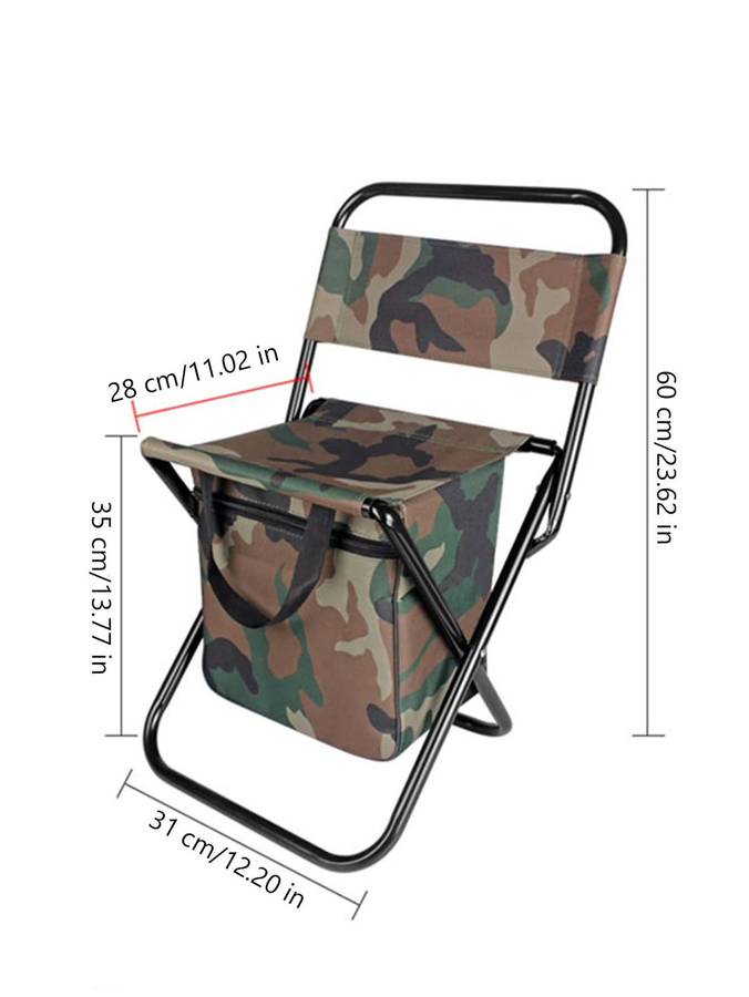 ZS - Foldable Camping & Fishing Chair with Storage