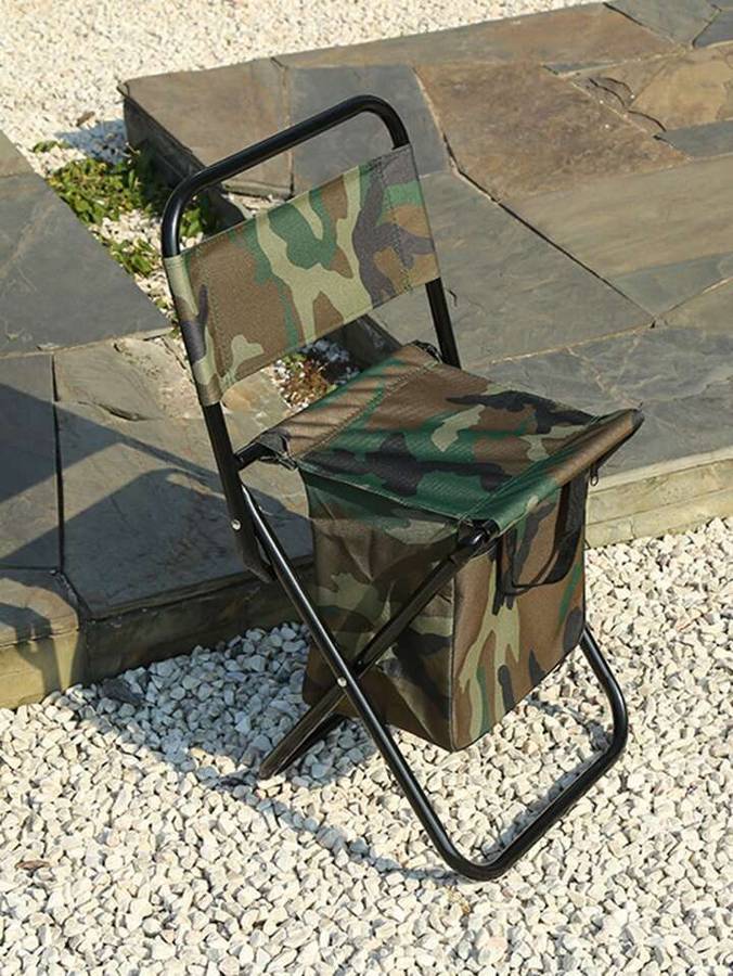 ZS - Foldable Camping & Fishing Chair with Storage
