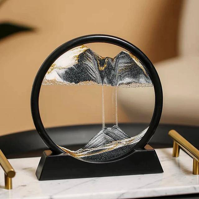 ZS - 3D Dynamic Moving Sand Art 26CM - Grey