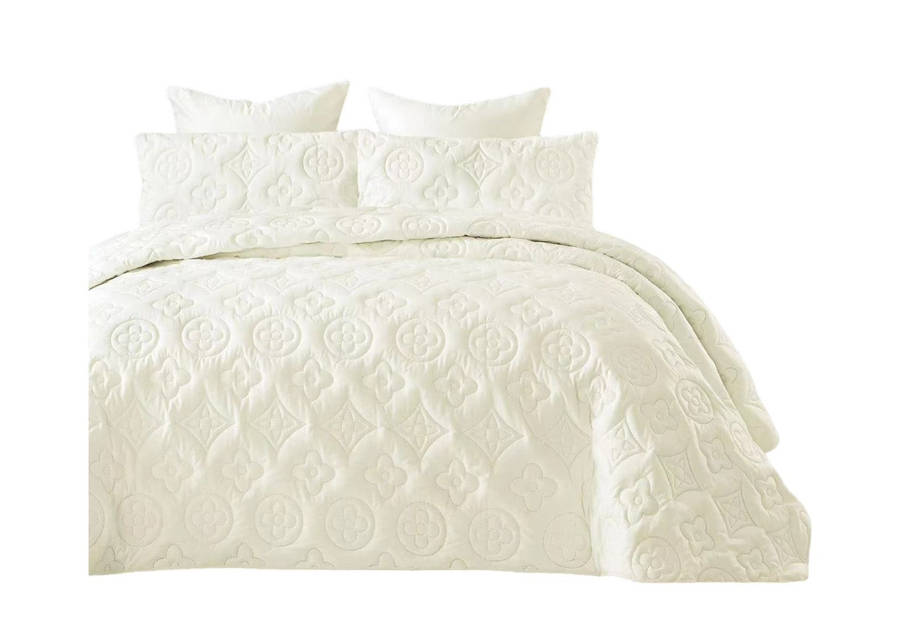 ZS - 5pcs Super King MOKKA Quilted Bedspread - Blue