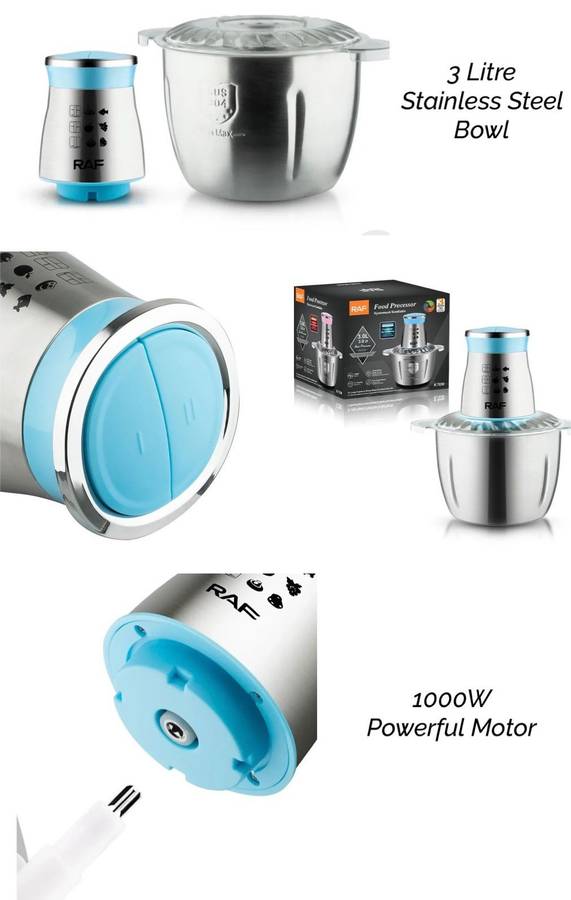 ZS - RAF 3L SS Electric Meat Grinder / Food Processor