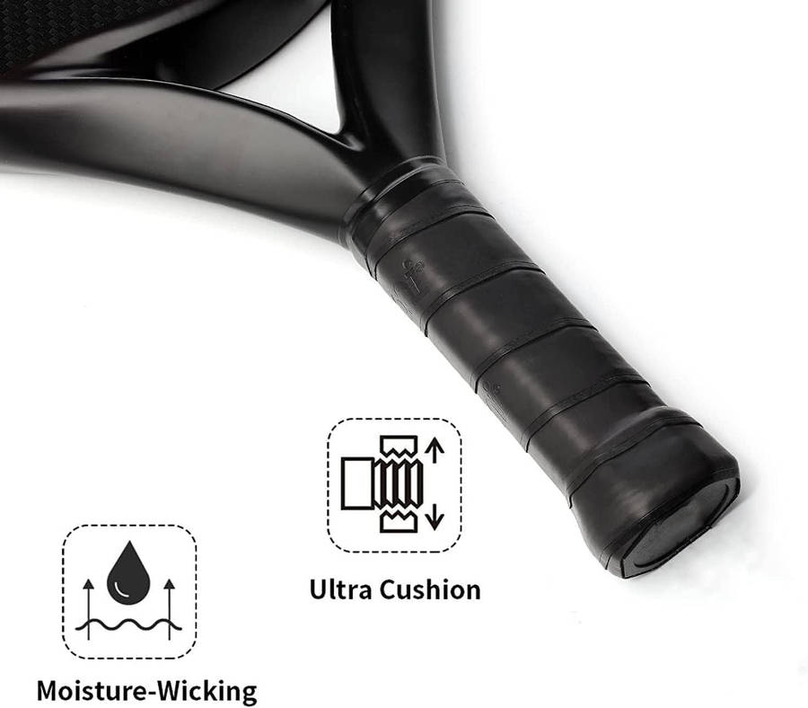 ZS - CAMEWIN Carbon Fibre Padel Racket / Bat - Marble Design & Padded Carry Bag - Green