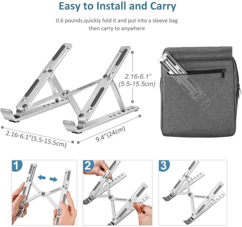 ZS - Portable Adjustable Aluminum Alloy Folding Computer Laptop Stand