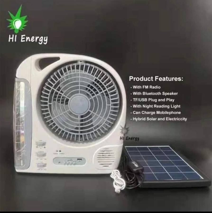 GD-8028 6 in 1 Rechargeable Solar Fan