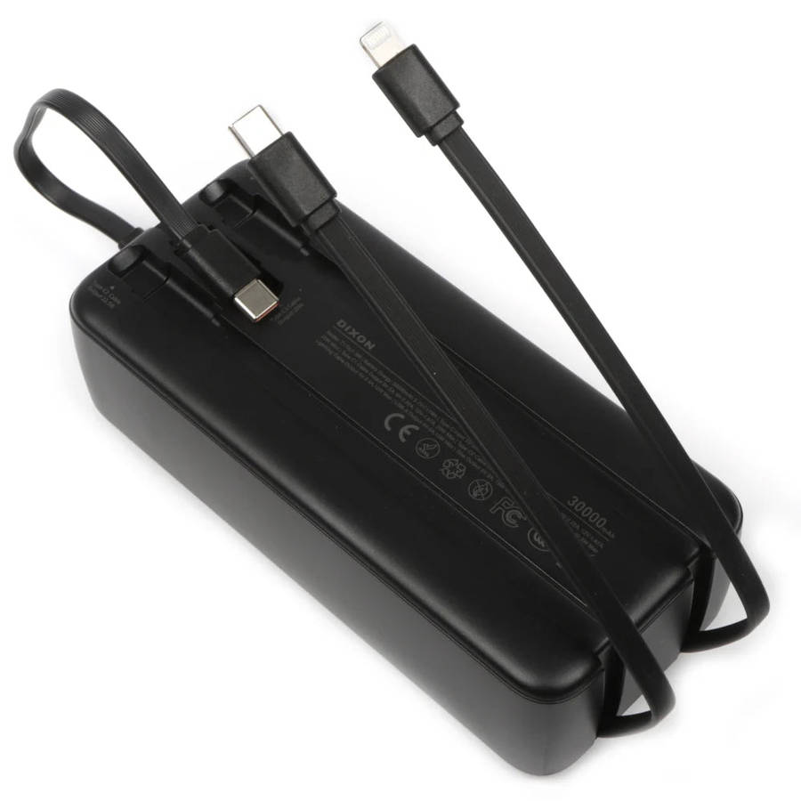 ZS - 30000mAh 22.5W Fast Charging Power Bank with Built-In Cables