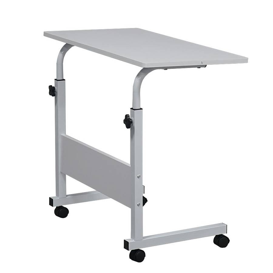 ZS - Portable Laptop Desk With Adjustable Stand & Wheels - Black
