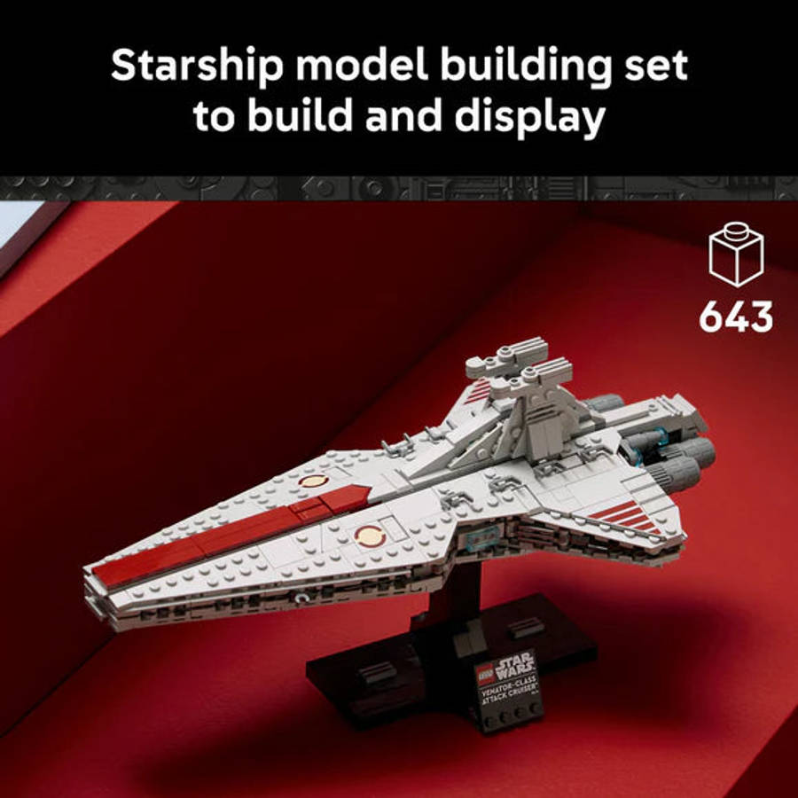 LEGO® Star Wars Venator-Class Attack Cruiser Model Building Set - 75441 - 643 Piece Buildi...
