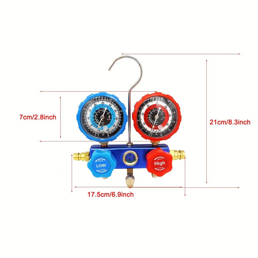 Mythtiger Air Conditioning Diagnostic Tool Kit -  Dual Gauge Valve Set for Cooling System Repair,...