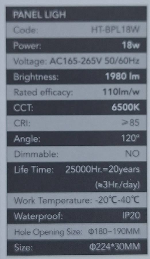 Hello Today LED Panel Light - 18 Watts Round Panel Cool White