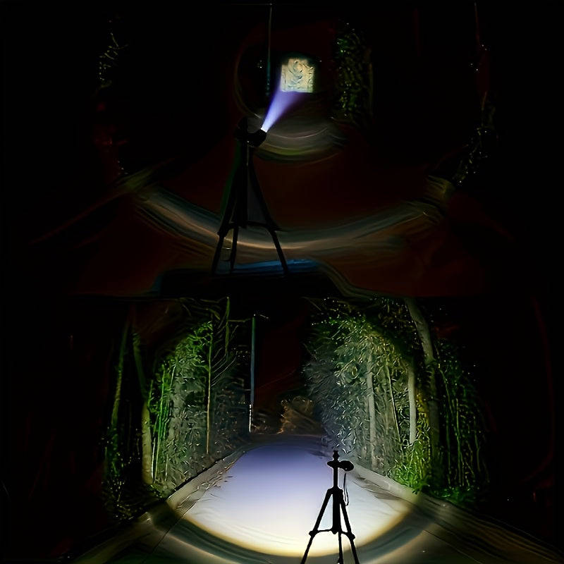 2pcs Handheld Rechargeable LED Flashlights, with Zoom, Supporting 3 Lighting Modes