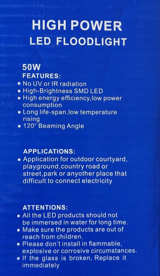 Redisson 50Watt SOLAR Outdoor LED Flood Light  Powerful and Energy-Efficient Lighting for Outd...