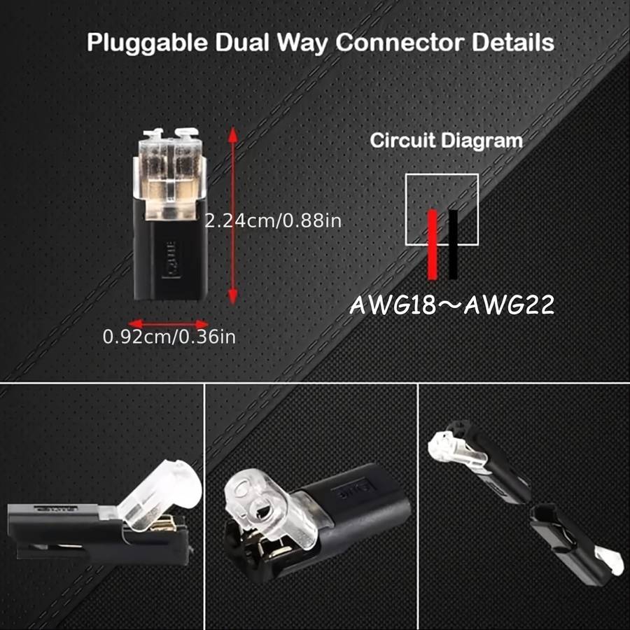 5pcs 2 Pin Power Connector Plug - Quick Connectors