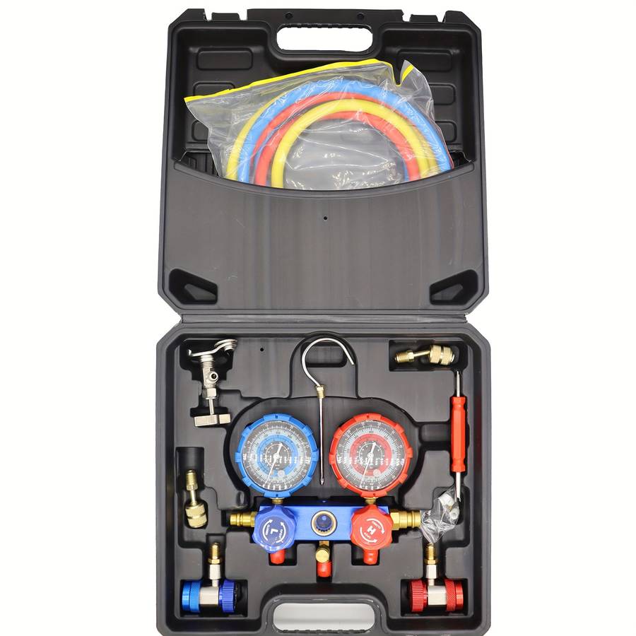 Mythtiger Air Conditioning Diagnostic Tool Kit -  Dual Gauge Valve Set for Cooling System Repair,...