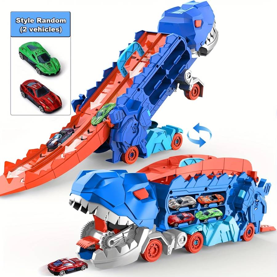 25-Inch Foldable Track, Transformable Tyrannosaurus Truck