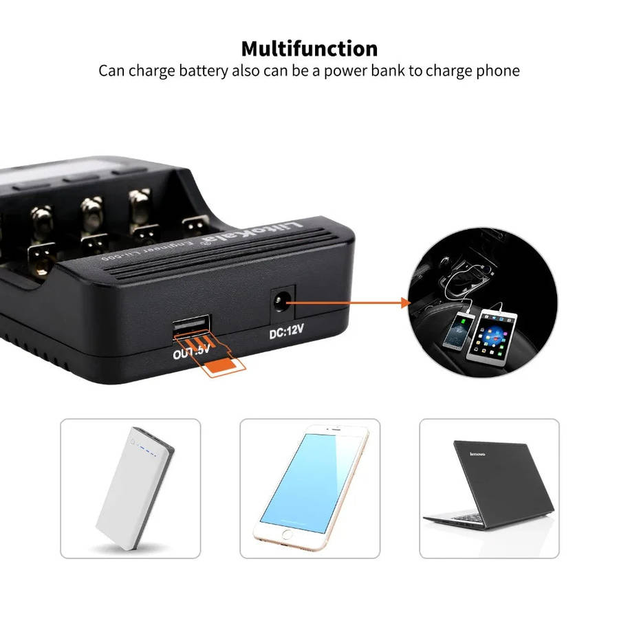 LiitoKala lii-500 LCD 3.7V 1.2V 18650/26650/16340/14500/10440/18500 Lithium Battery Charger
