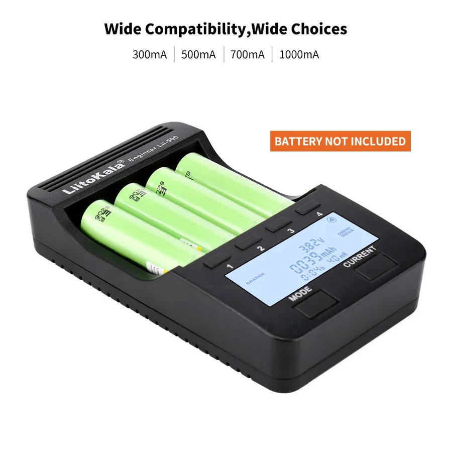 LiitoKala lii-500 LCD 3.7V 1.2V 18650/26650/16340/14500/10440/18500 Lithium Battery Charger