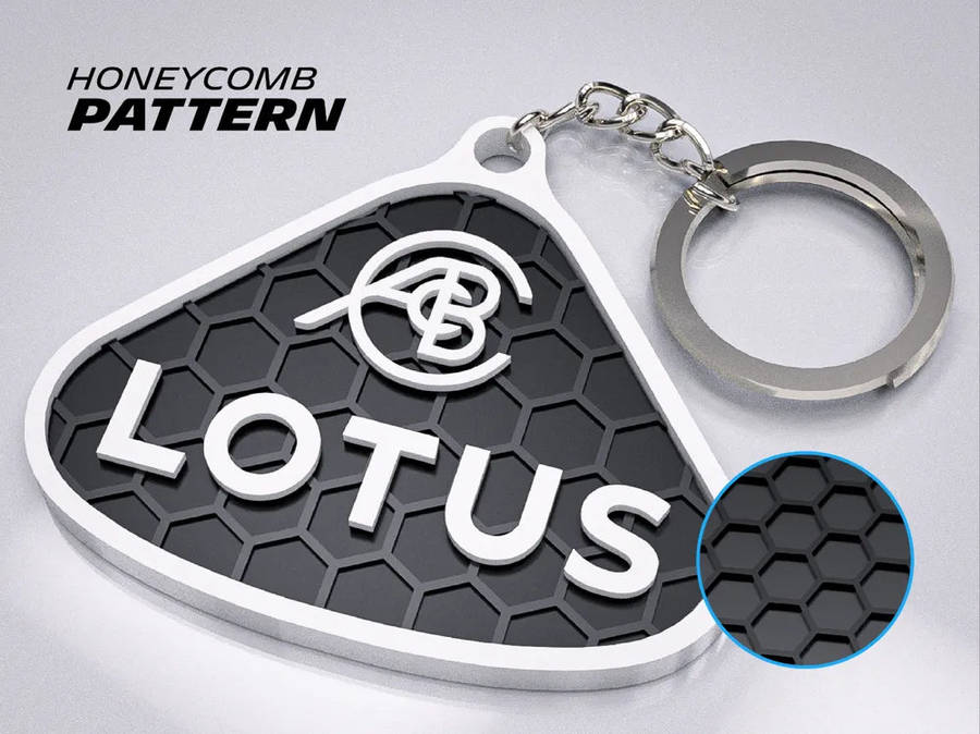 "Lotus" Honeycomb 3D Printed Key Chain